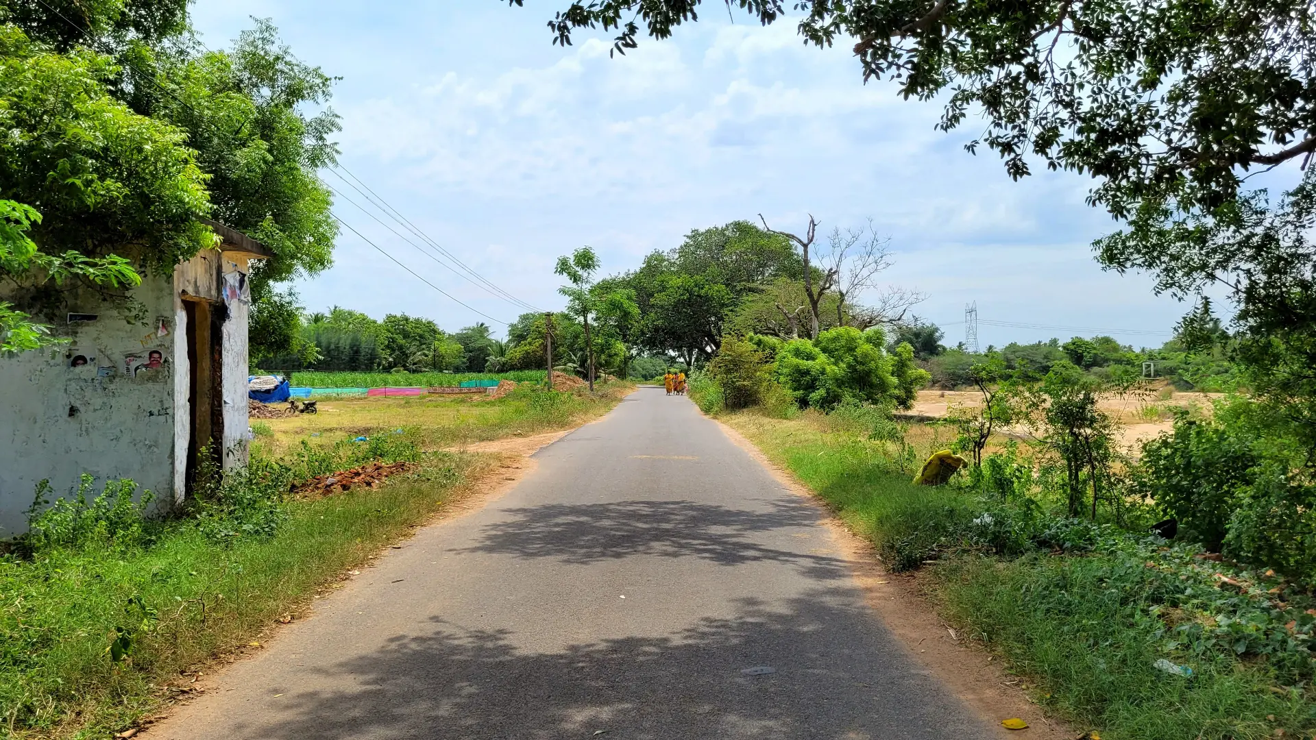 Way to Vadavambalam Colony habitation
